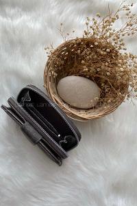 Modalamelif  Vintage Mıknatıs Kapaklı Cüzdan Gri