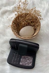 Modalamelif  Vintage Mıknatıs Kapaklı Cüzdan Siyah