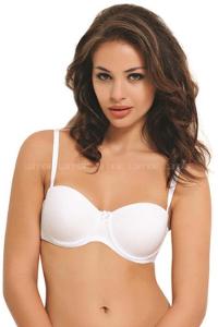 Modalamelif Destekli Mikro Dolgulu Straplez Sütyen Beyaz