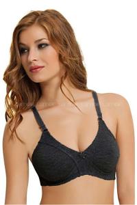 Modalamelif Dikişsiz Penye Toparlayıcı Sütyen Siyah