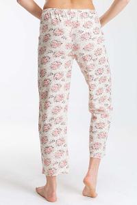 Modalamelif Gül Desenli Pijama Altı Ekru