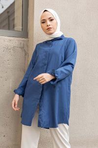 Modalamelif Boyfriend Gömlek İndigo