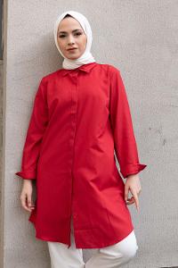 Modalamelif Boyfriend Gömlek Kırmızı