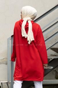 Modalamelif Kırmızı Real Baskılı Sweat