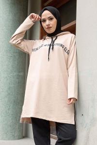 Modalamelif Krem Real Baskılı Sweat