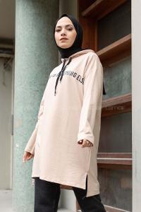 Modalamelif Krem Real Baskılı Sweat