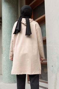 Modalamelif Krem Real Baskılı Sweat