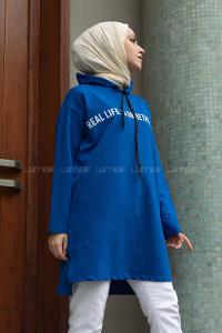 Modalamelif Mavi Real Baskılı Sweat