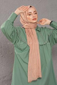Modalamelif Kraşite Camel   Pamuk Şal