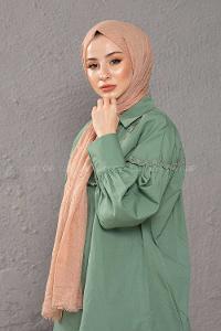 Modalamelif Kraşite Camel   Pamuk Şal