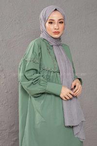 Modalamelif Kraşite Gri Pamuk Şal