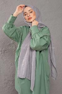 Modalamelif Kraşite Gri Pamuk Şal