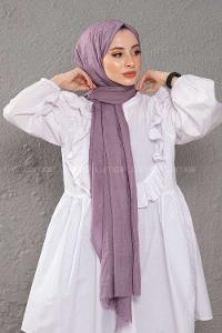 Modalamelif  Kraşite Koyu Lila  Pamuk Şal