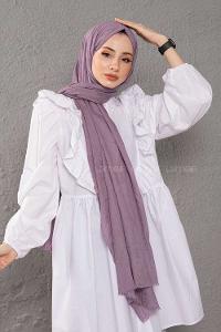 Modalamelif  Kraşite Koyu Lila  Pamuk Şal