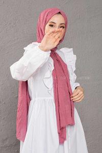 Modalamelif Kraşite  Koyu Pudra  Pamuk Şal