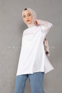 Modalamelif Good Girls Yarım Kol Tshirt Beyaz