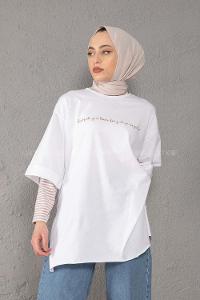 Modalamelif Good Girls Yarım Kol Tshirt Beyaz