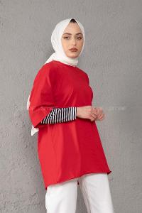 Modalamelif Yarım Kol Tişort Kırmızı