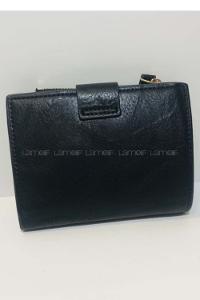 Modalamelif Kadın Hakiki Deri Küçük Siyah Cüzdan