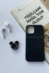 Modalamelif Iphone 12 Premium Silikon Telefon Kılıfı Siyah