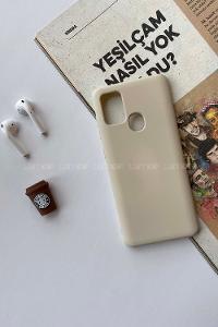 Modalamelif Samsung A21s Nano Silikon Telefon Kılıfı Krem