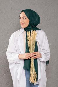 Modalamelif Çam Yeşili İnce Keten Şal