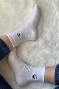 Modalamelif Emojili Soket Çorap Beyaz