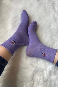 Modalamelif Emojili Soket Çorap Lila