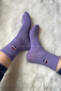 Modalamelif Emojili Soket Çorap Lila