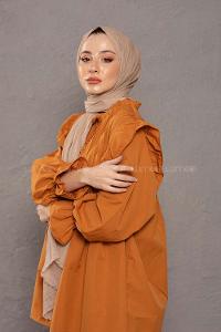 Modalamelif  Vizonrengi Taşlanmış Pamuk Vual Şal