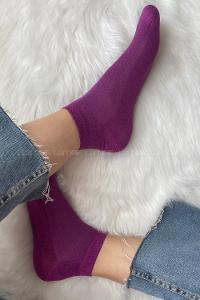 Modalamelif Bambu Patik Çorap Eflatun