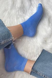 Modalamelif Bambu Patik Çorap Mavi