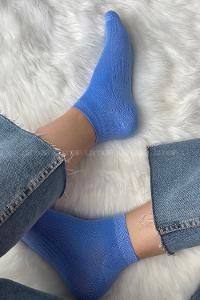 Modalamelif Bambu Patik Çorap Mavi