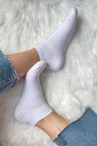 Modalamelif Dikişsiz Patik Çorap Beyaz