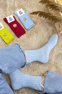 Modalamelif Fitilli Soket Çorap Bebe Mavisi