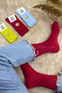 Modalamelif Fitilli Soket Çorap Bordo