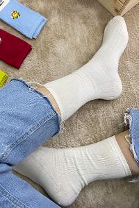 Modalamelif Fitilli Soket Çorap Ekru