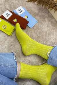 Modalamelif Fitilli Soket Çorap Yeşil