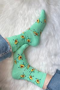 Modalamelif Minik Avakado Baskılı Soket Çorap Yeşil