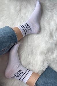 ModalemelModalamelifSal Beni Çizgili Soket Çorap Beyaz