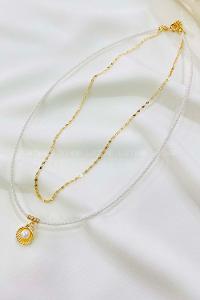 Modalamelif Beyaz İstiridye Kolye