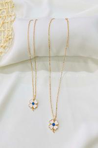 Modalamelif Gold Çicek Kolye