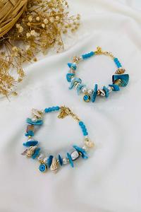 Modalamelif Mavi Alaçatı Bileklik