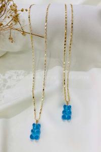 Modalamelif Mavi Jelibon Ayıcık Kolye