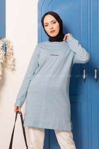 Modalamelif Montana Baskılı Tunik Açık Mavi