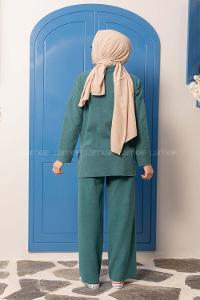 Modalamelif Yarım Balıkçı Yumoş İkili Takım Petrol Yeşil