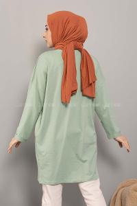 Modalamelif Feelings Yazı Baskılı Tunik Çağla Yeşili