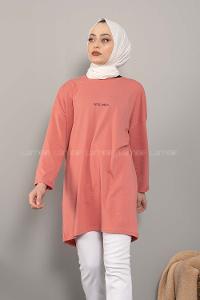 Modalamelif Feelings Yazı Baskılı Tunik Gül