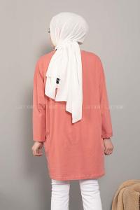 Modalamelif Feelings Yazı Baskılı Tunik Gül