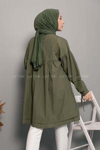 Modalamelif Kol Bağlamalı Tunik Haki